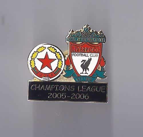 2005/06 Champions League 3rd Qualifier Stage Badge(CSKA Sofia v Liverpool)(BLACK).